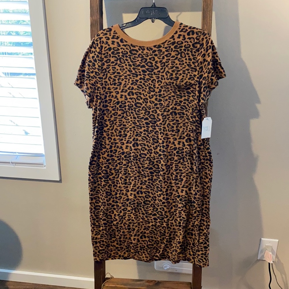 Cheetah print tshirt dress